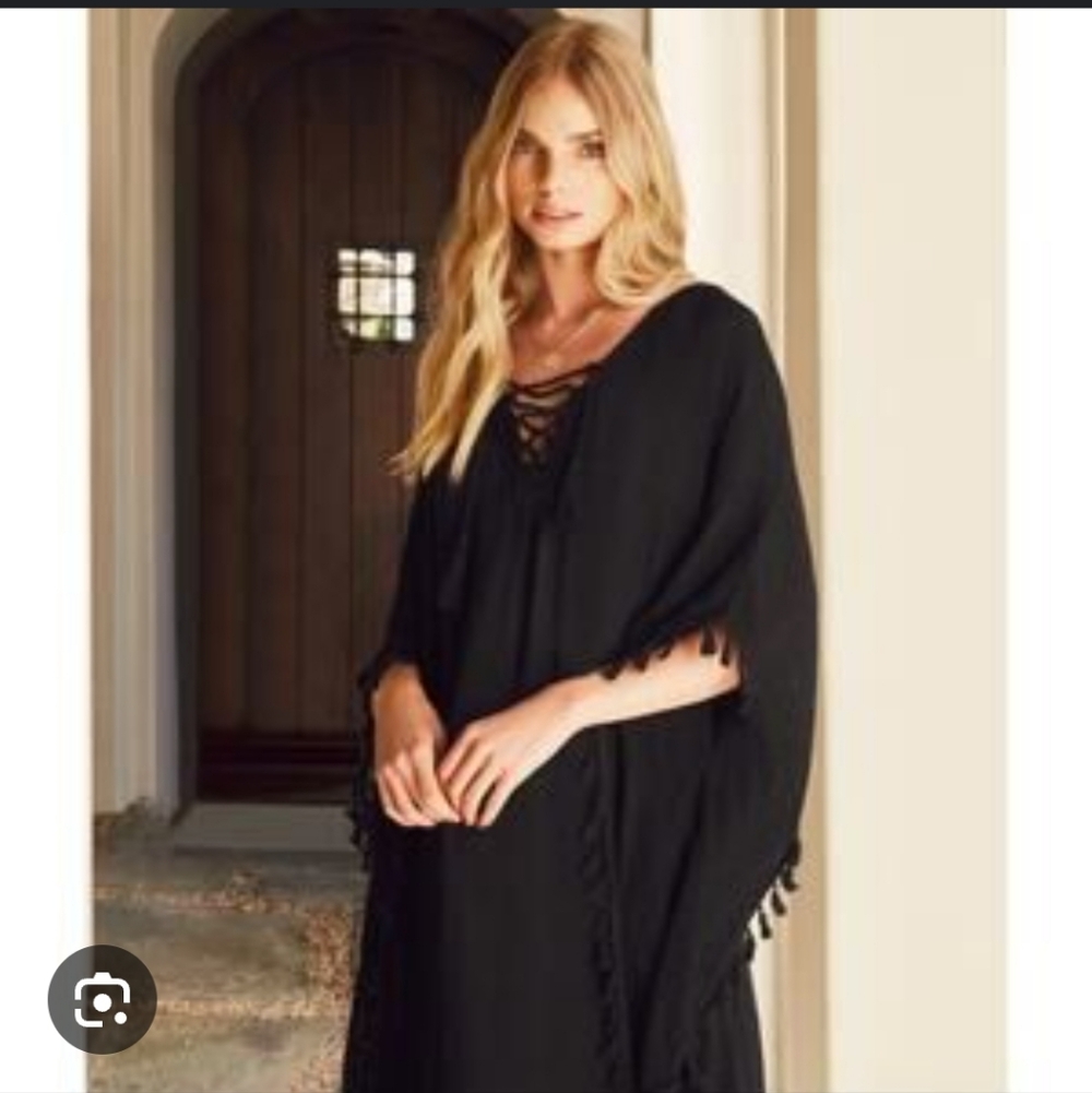 Walter Baker Black Kaftan Dress